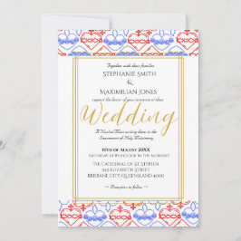 Elegante katholische Einladung zur Hochzeit