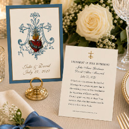 Elegante katholische Gastgeschenk Hochzeit Card