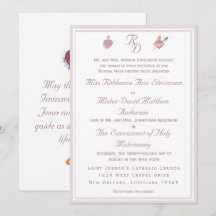 Elegante katholische Hochzeitseinladung mit zwei H
