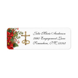 Elegante katholische Poinsettia Hochzeit