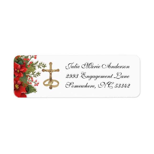 Elegante katholische Poinsettia Hochzeit (Vorne)