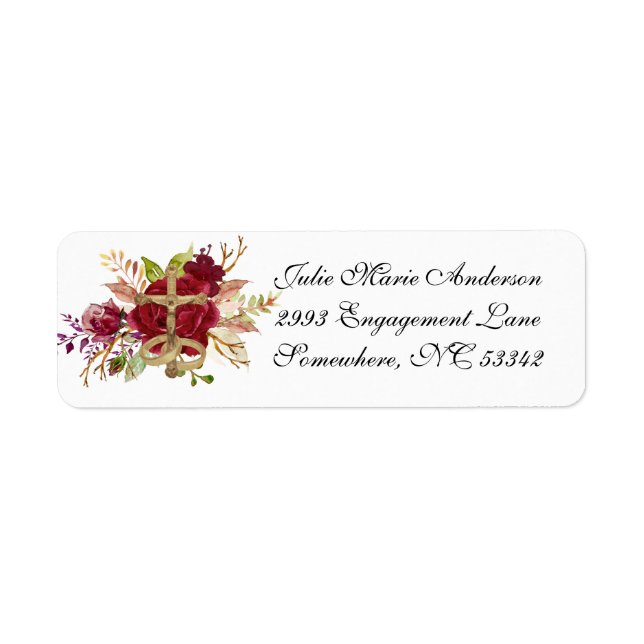 Elegante katholische Rote Rosen Hochzeitssymbol (Vorne)