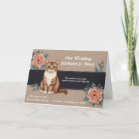 Elegante Katzen-Hochzeitseinladung