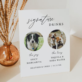Elegante Katzen und Hunde Unterschrift Getränke Ho Sockelschild