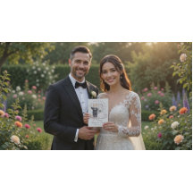 Elegante Katzenpaar-Hochzeitseinladung anpassbar