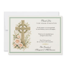 Elegante keltische Kreuz Beileid Dankeskarten
