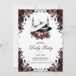 Elegante Kentucky-Derby-Brautstrauß-Einladung Fl Einladung