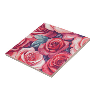 Elegante Keramik für die Rose zum Kochen Fliese