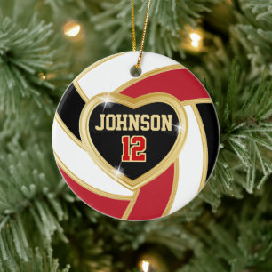 Elegante Keramik Rot, Schwarz und Gold Ornament