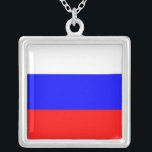 Elegante Kette mit der Flagge Russlands Versilberte Kette<br><div class="desc">Elegante Silver Sterling Kette mit der Flagge Russlands. Dieses Produkt ist anpassbar.</div>