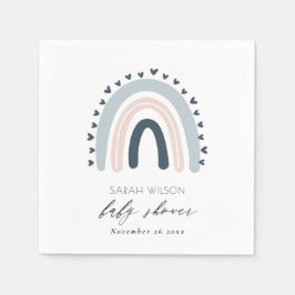 ELEGANTE KINDER BLAUE BLUSH RAINBOW HERZ BABY DUSC SERVIETTE