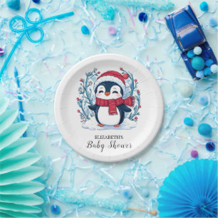 Elegante Kinder Penguin Baby-Dusche Pappteller