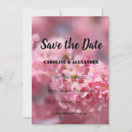 Elegante Kirschblüte Sakura Blumenzwiebelhochzeit Save The Date