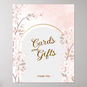 Elegante Kirschblüten-Hochzeitskarten & Geschenke Poster
