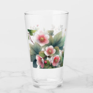 Elegante Kirschblüten in Aquarell Glas