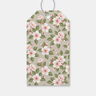 Elegante Kirschblüten nahtloses Muster Geschenkanhänger