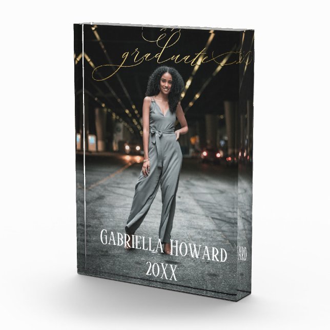 Elegante Klasse 20XX Foto Acrylblock (Rechts)