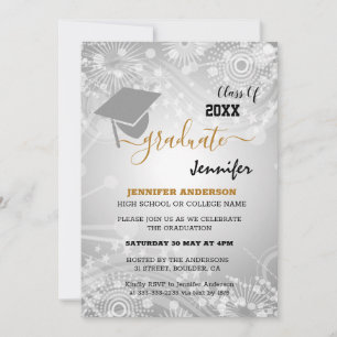 Elegante Klasse 20XX, Foto, Topper-Abschluss Einladung