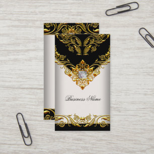 Elegante Klasse Elite Gold Creme Schwarz auf Gold Visitenkarte