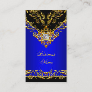 Elegante Klasse Elite Königlich Blau Gold Schwarz  Visitenkarte