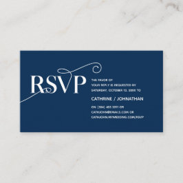 Elegante Klasse, Navy Blue Script, UAWG Response Begleitkarte