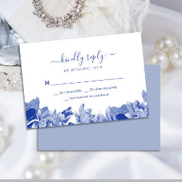 Elegante Klassik Blau Weißes Chinoiserie Chic RSVP Karte