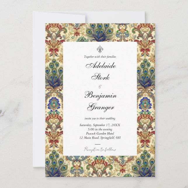Elegante Klassik Maximalist Custom Foto DIY Weddin Einladung (Vorderseite)