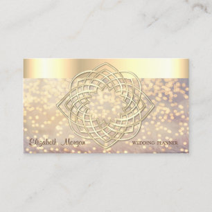Elegante Klassik modern,Bokeh,Imitate Gold Border Visitenkarte