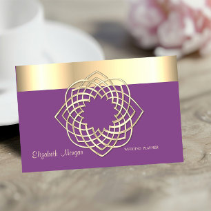 Elegante Klassik modern,Violett,Imitate Gold Borde Visitenkarte