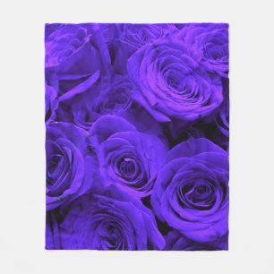 Elegante, klassisch schicke lila Rose Fleecedecke