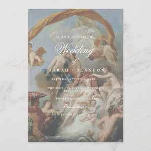 Elegante klassische alte Malerei Hochzeit Einladung