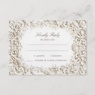 Elegante klassische barocke Rahmen RSVP Begleitkarte