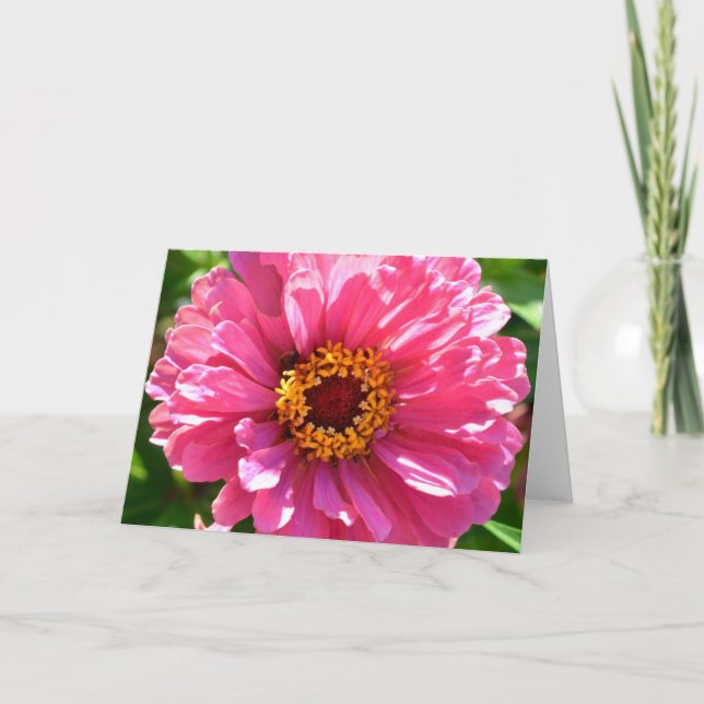Elegante klassische Blume mit rosa Blumen Karte (Vorderseite)