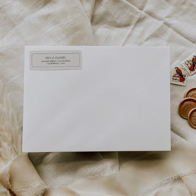 Elegante klassische Chic Gray Rücksendeadresse (Von Creator hochgeladen)