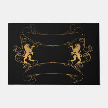 Elegante, klassische Doppel-Gold Löwen Türmatte
