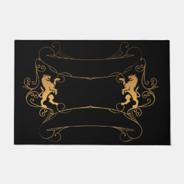 Elegante, klassische Doppel-Gold Löwen Türmatte