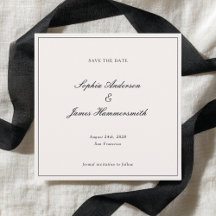 Elegante klassische formale Schwarz-Rahmen-Skripte