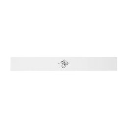 Elegante klassische formale Skriptmonogramm-Hochze Einladungsbanderole