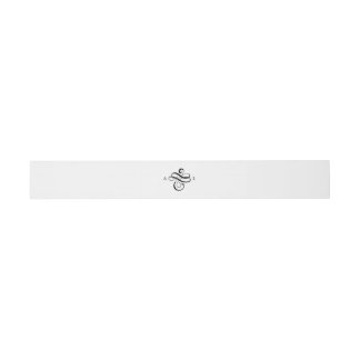 Elegante klassische formale Skriptmonogramm-Hochze Einladungsbanderole