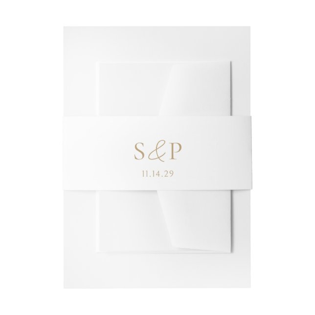 Elegante klassische Hochzeit Einladungsbanderole (Vorderseite Beispiel)