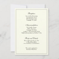 Elegante klassische Hochzeitsempfehlung für Ivory