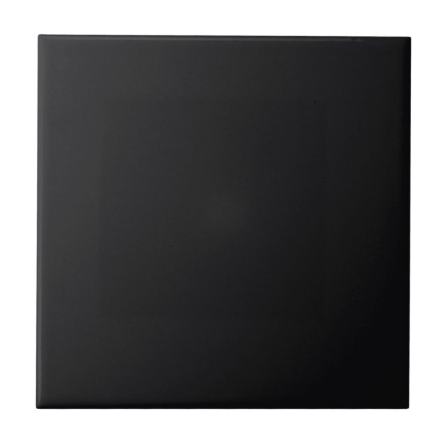 Elegante klassische Jet Black Solid Color Fliese (Vorderseite)