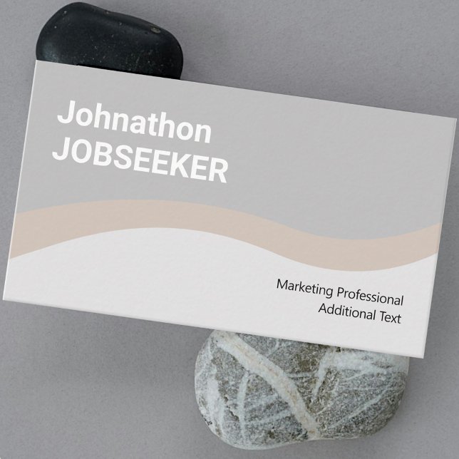 Elegante klassische Jobsuche Minimal Sauberkeit Be Visitenkarte (Von Creator hochgeladen)