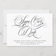 Elegante klassische Kalligrafie Schwarz & Weiß Hoc