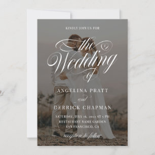 Elegante klassische Kalligraphie des Fotos I Einladung
