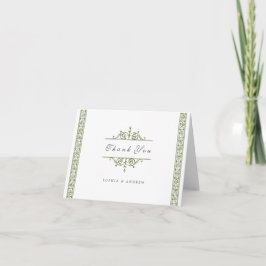 Elegante klassische klassische Hochzeit Dankeschön Dankeskarte
