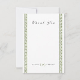 Elegante klassische klassische Hochzeit Dankeschön Dankeskarte
