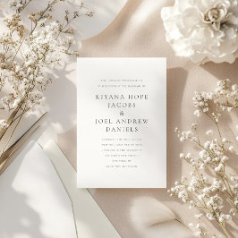 Elegante klassische Minimal Ampere und Hochzeit Einladung