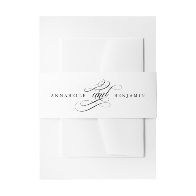 Elegante klassische Minimalistische Hochzeitseinla Einladungsbanderole (Vorderseite Beispiel)