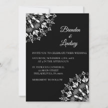 Elegante klassische moderne Schwarz-Weiß-Blumen